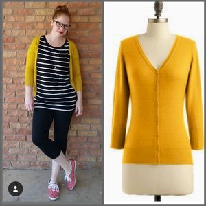 Modcloth Charter School Cardigan in Honey